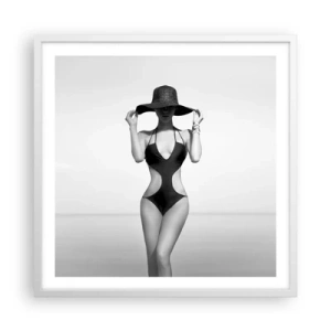 Póster en marco blanco - Mi nombre es Elegancia - 60x60 cm