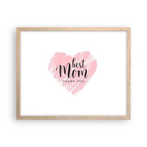 Póster en marco roble claro - En cualquier momento de tu vida - 50x40 cm