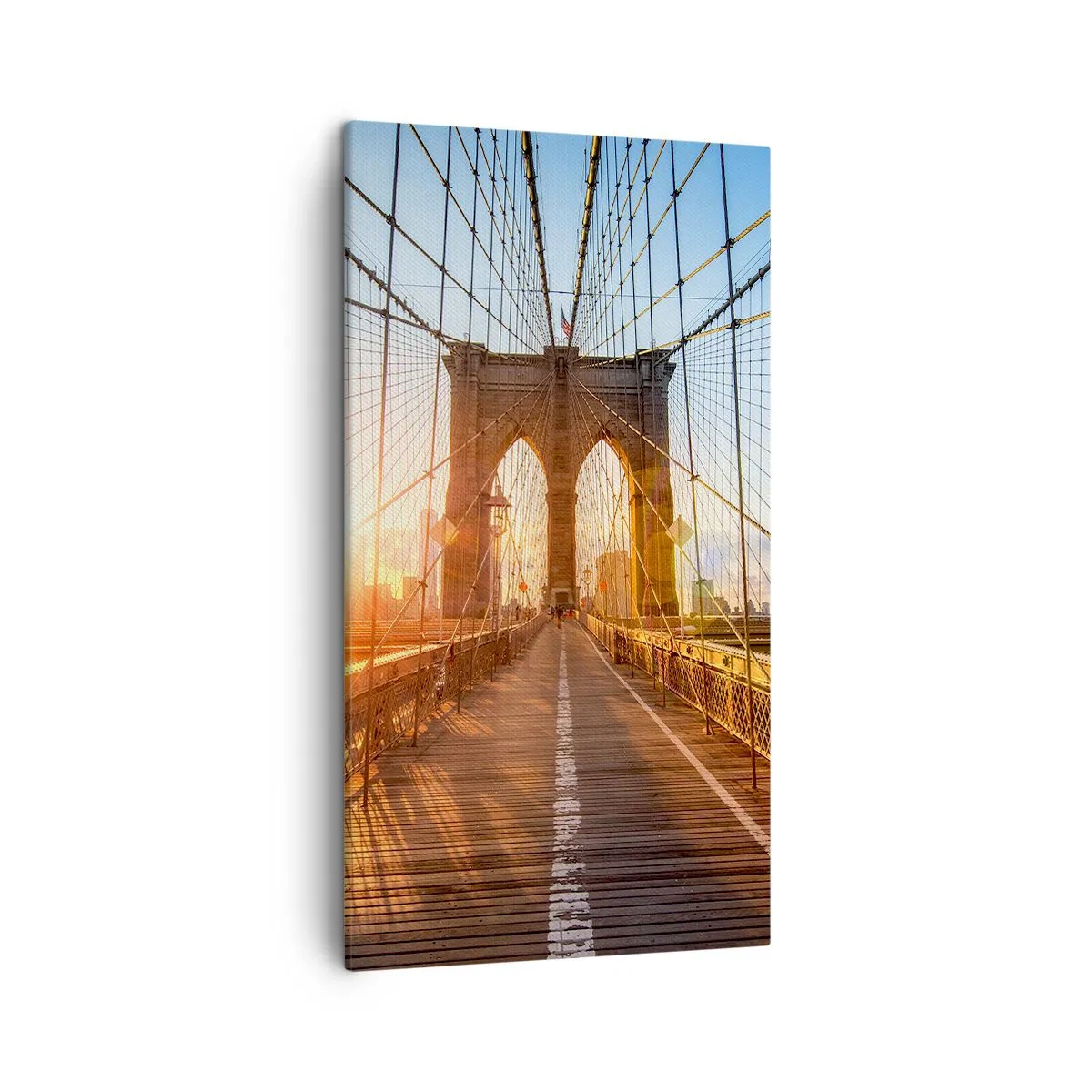 Cuadro sobre lienzo - Impresión de Imagen - En el puente dorado - 45x80 cm