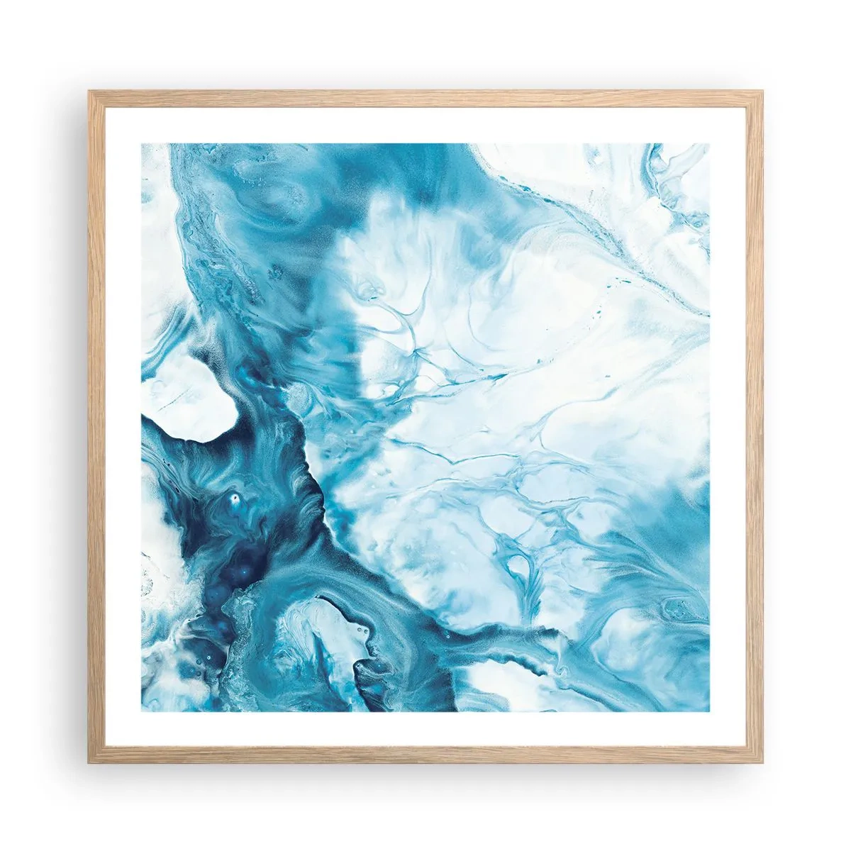 Póster en marco roble claro - Un concierto azul - 60x60 cm