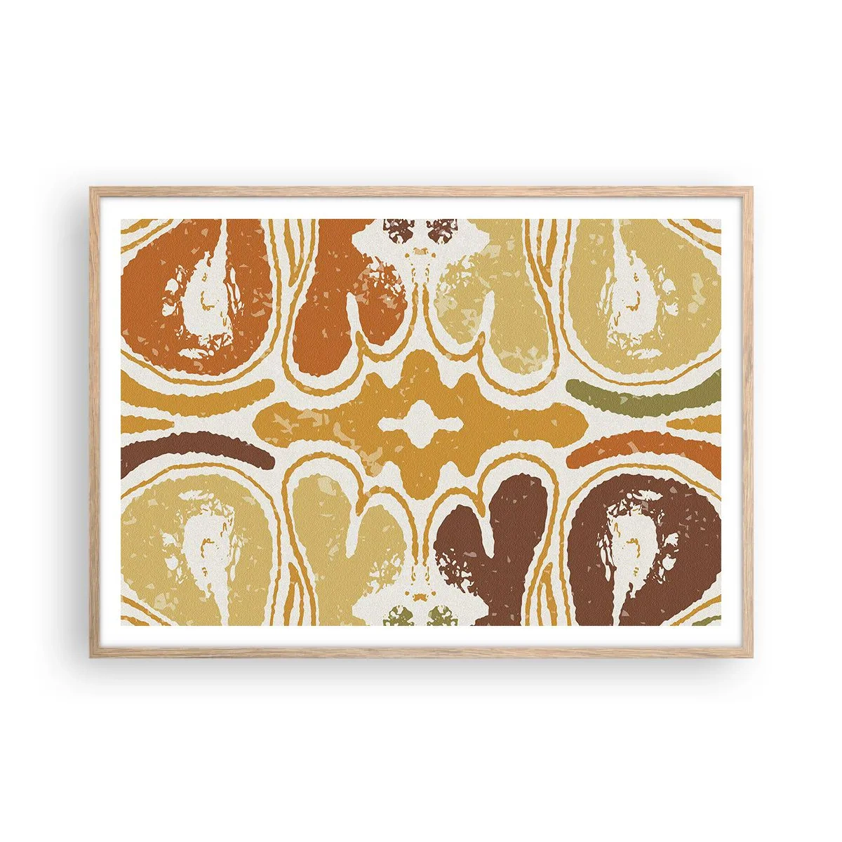 Póster en marco roble claro - Abstracción sentimental - 100x70 cm