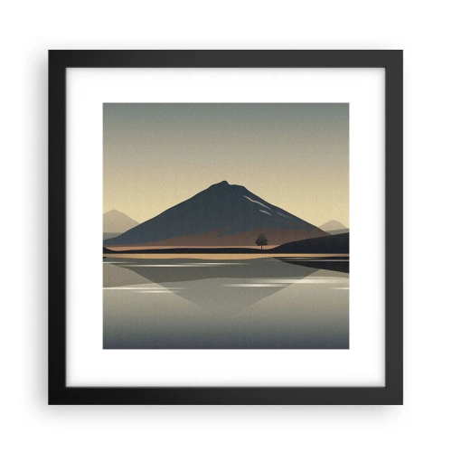 Póster en marco negro - Reflejo de espejo - 30x30 cm