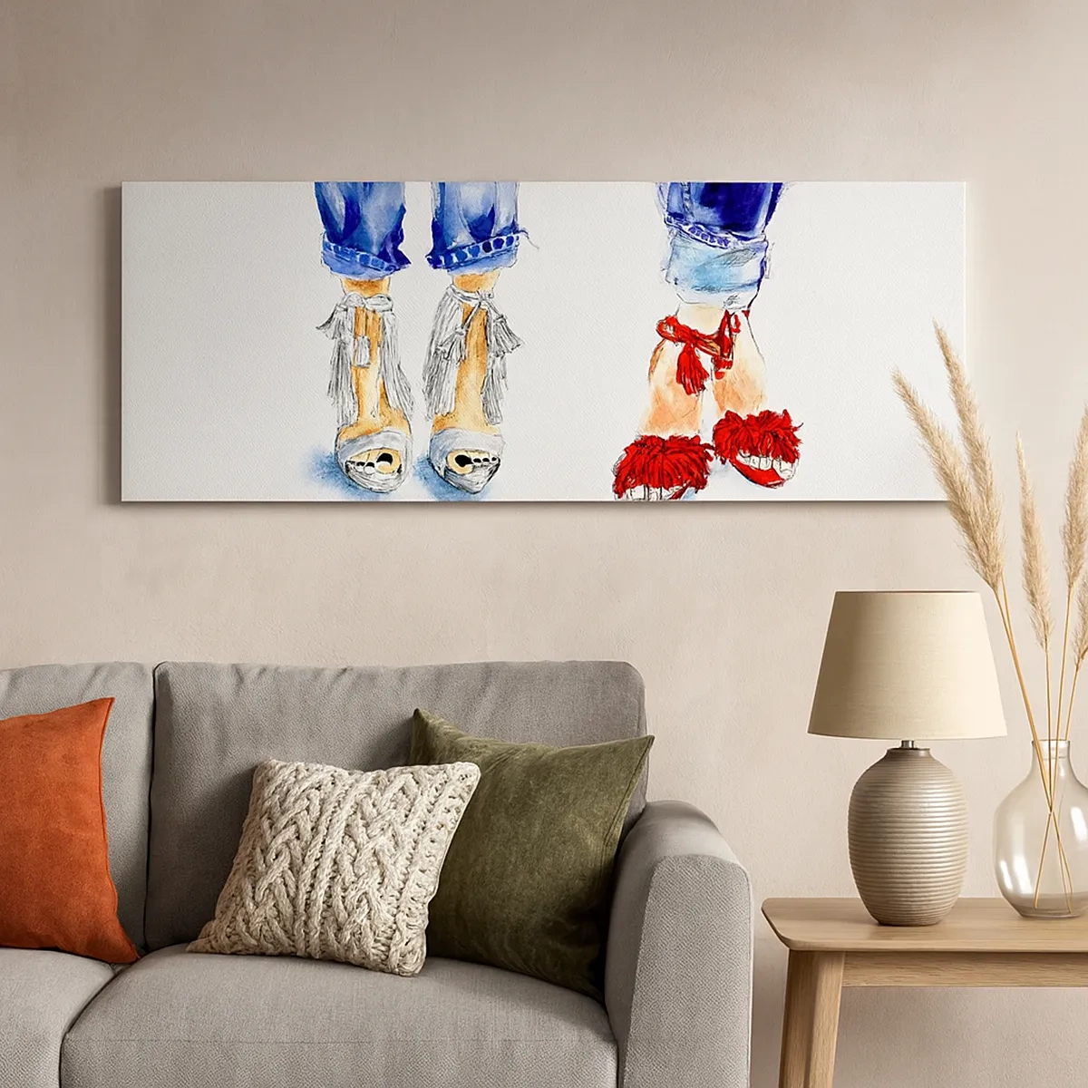 Cuadro sobre lienzo - Impresión de Imagen - ¿Por qué no vamos a dar un paseo? - 30x30 cm