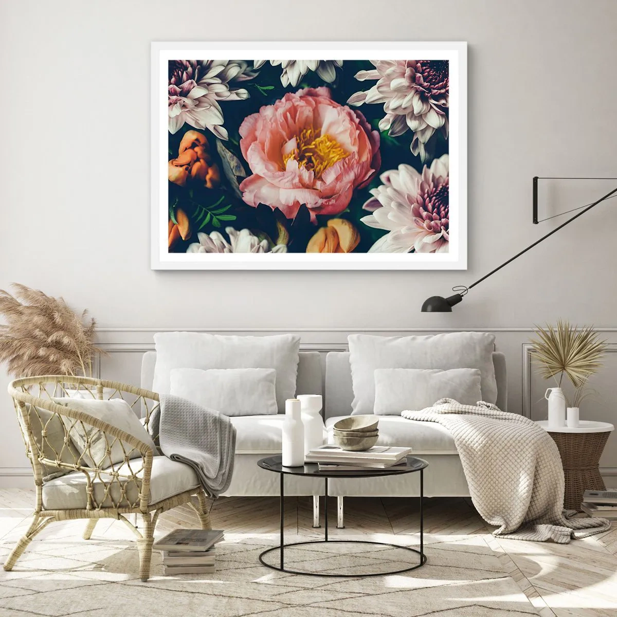 Póster en marco blanco - Con esplendor barroco - 70x50 cm