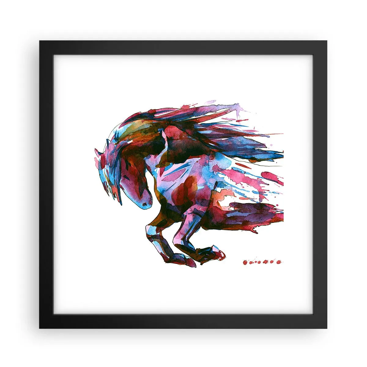 Póster en marco negro - En éxtasis - 30x30 cm