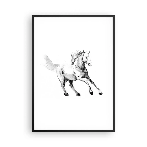 Póster en marco negro - Alma indómita - 70x100 cm