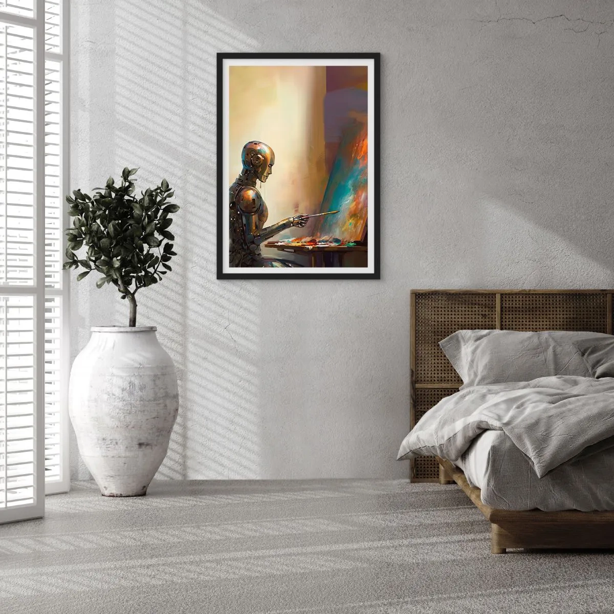 Póster en marco negro - Arte del futuro - 40x50 cm