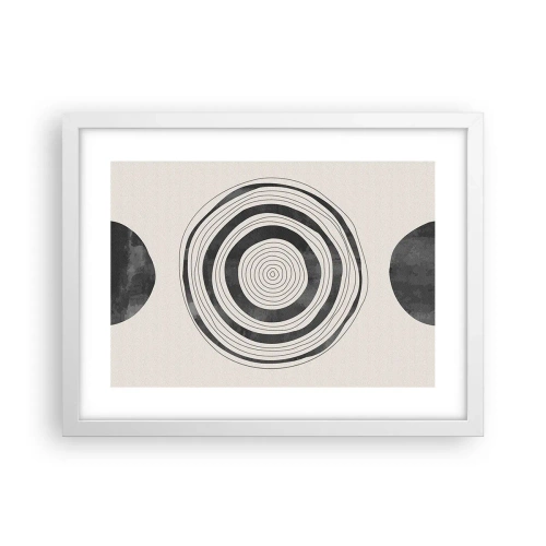 Póster en marco blanco - Lo importante es lo que hay entre medias - 40x30 cm