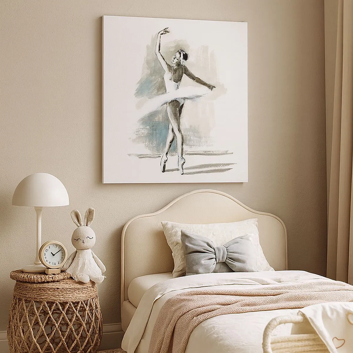 Cuadro sobre lienzo - Impresión de Imagen - Encantada por un cisne - 30x30 cm