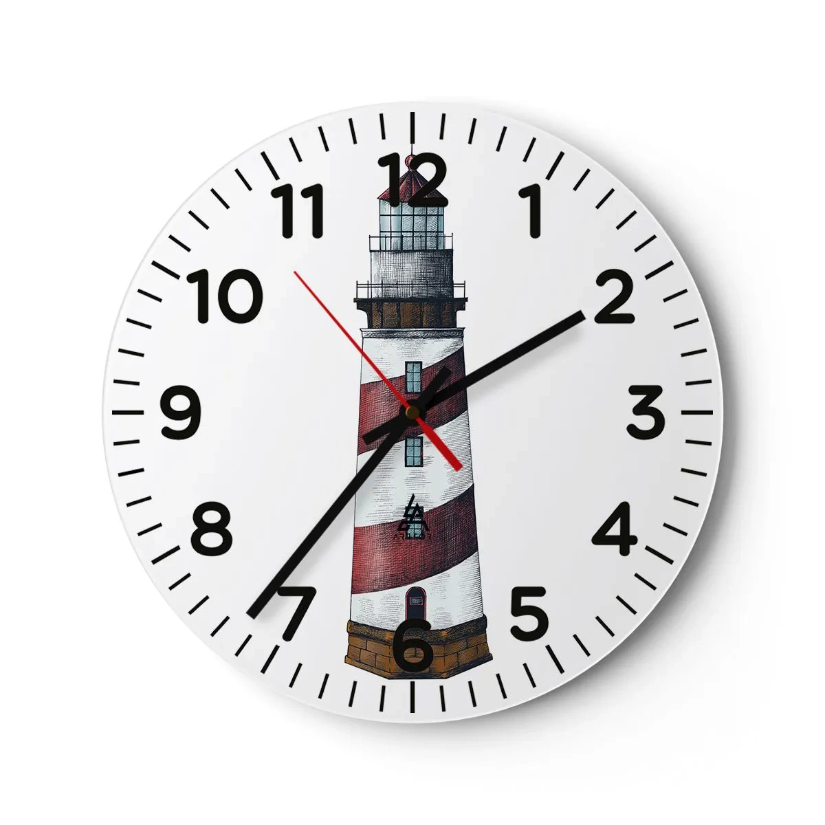 Reloj de pared - Reloj de vidrio - Siempre en guardia - 40x40 cm