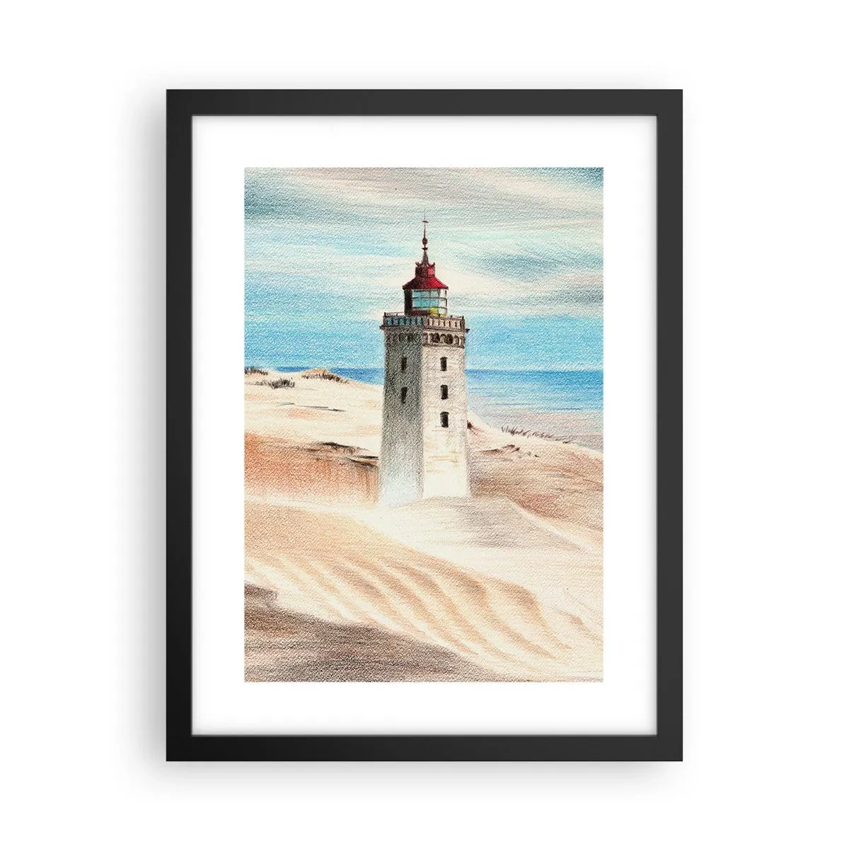 Póster en marco negro - Siempre mirando al mar - 30x40 cm