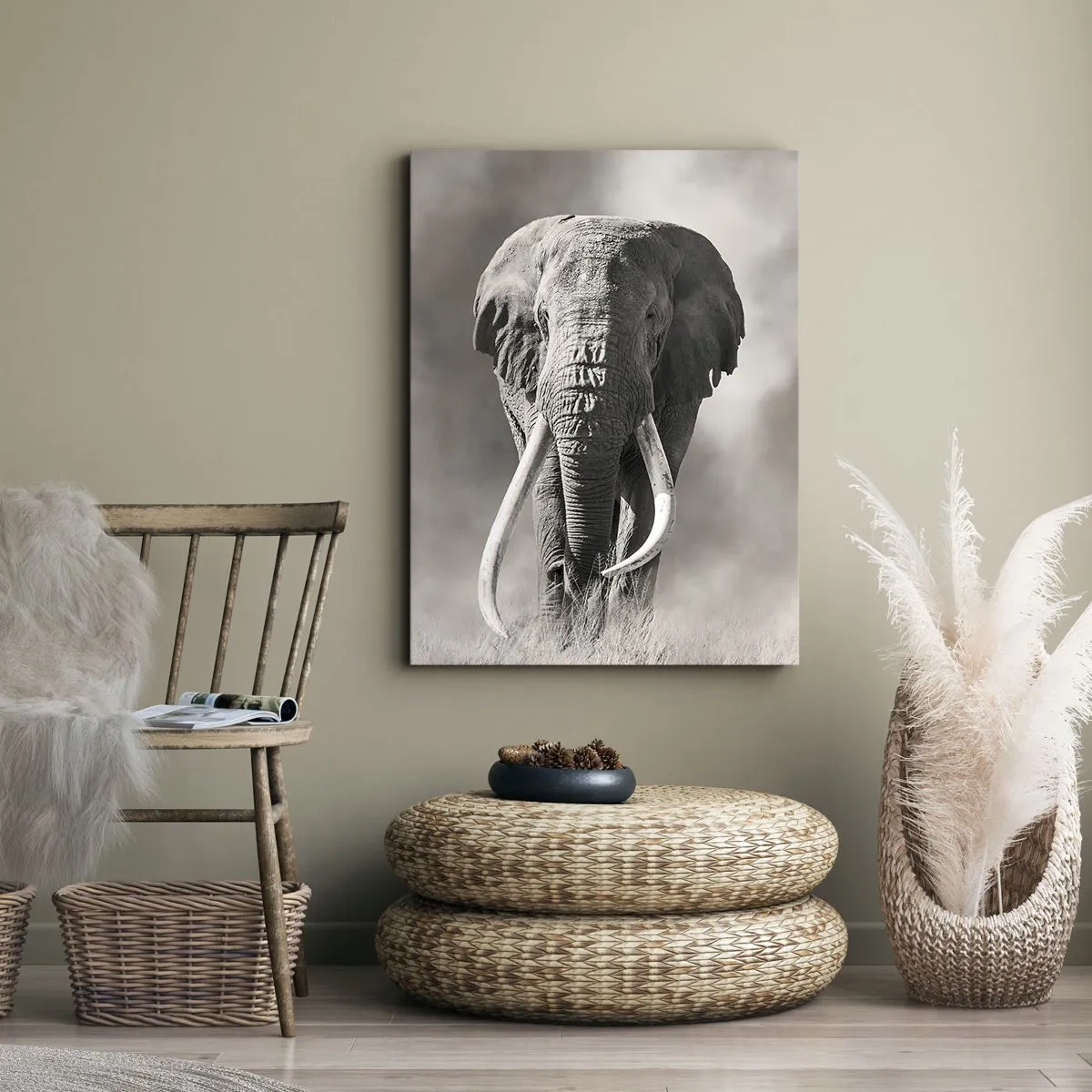 Cuadro sobre lienzo - Impresión de Imagen - Patriarca africano - 55x100 cm