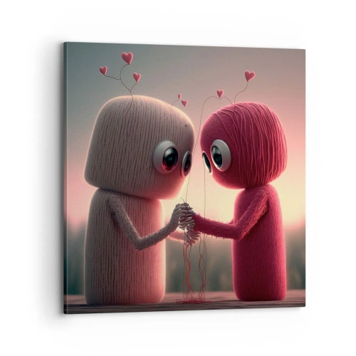 Cuadro sobre lienzo - Impresión de Imagen - Todo el mundo puede amar - 70x70 cm