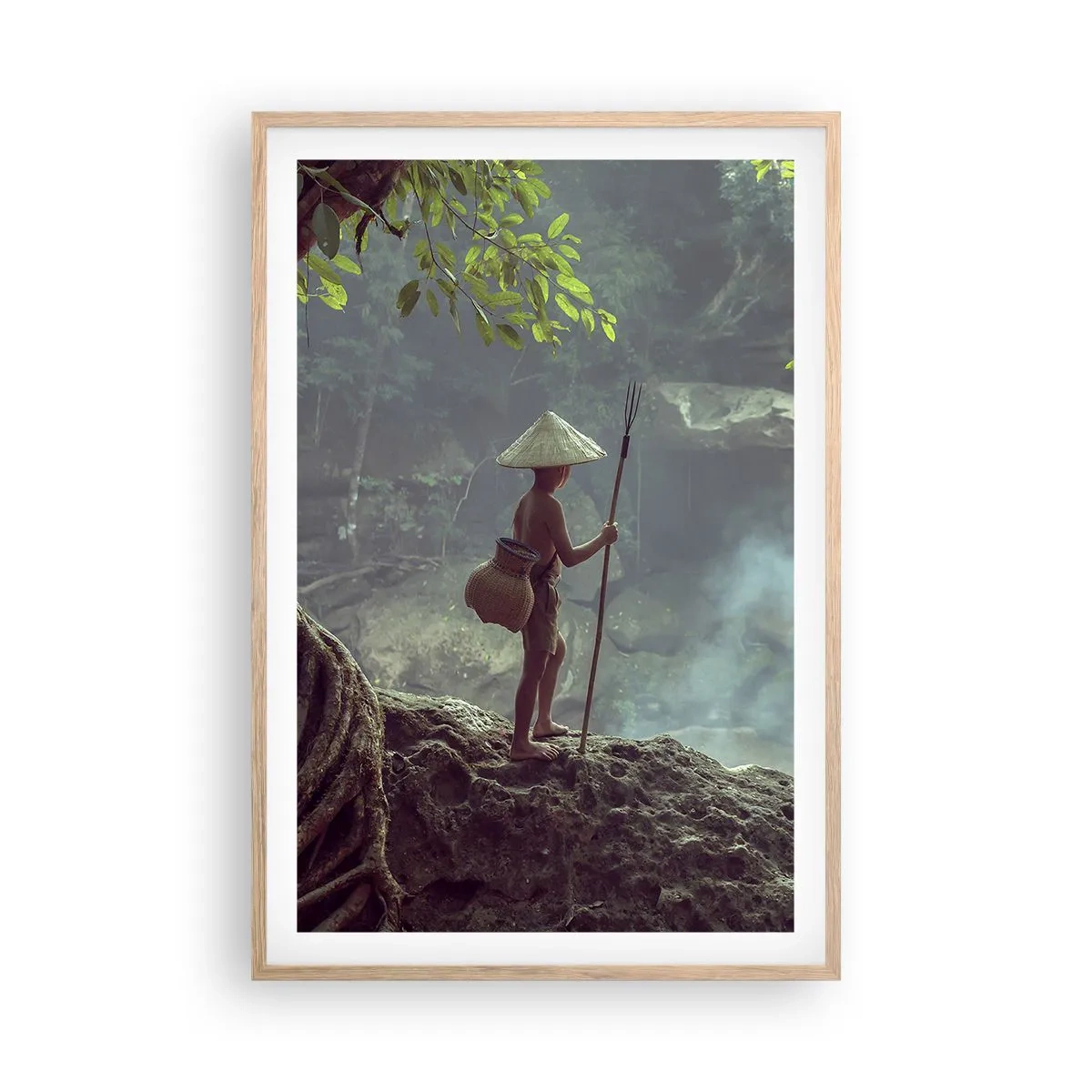 Póster en marco roble claro - Amistad con la naturaleza - 61x91 cm