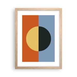Póster en marco roble claro - Una composición de calidez y frescura - 30x40 cm