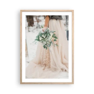 Póster en marco roble claro - Y vivieron felices para siempre - 50x70 cm