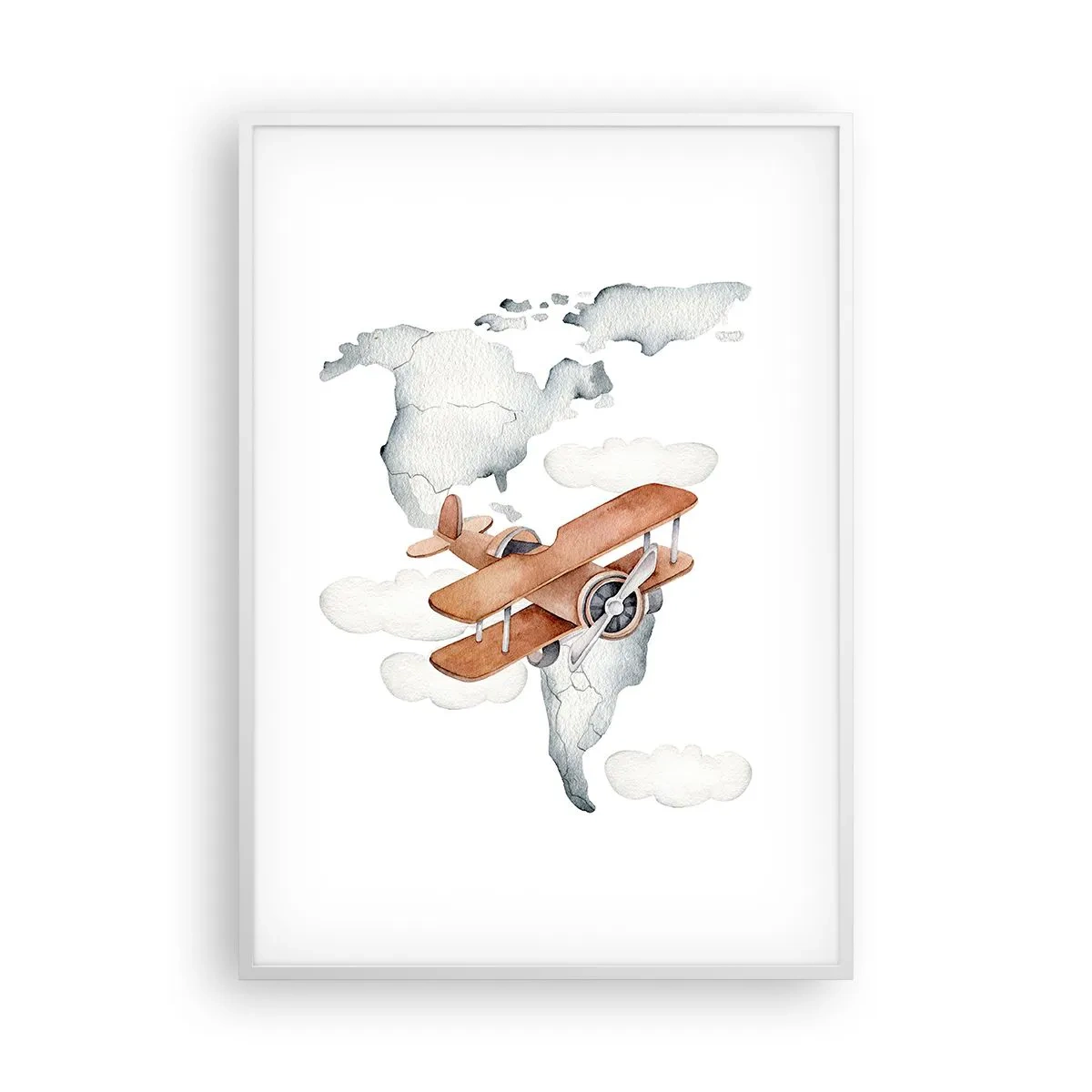 Póster en marco blanco - Con espíritu pionero - 70x100 cm