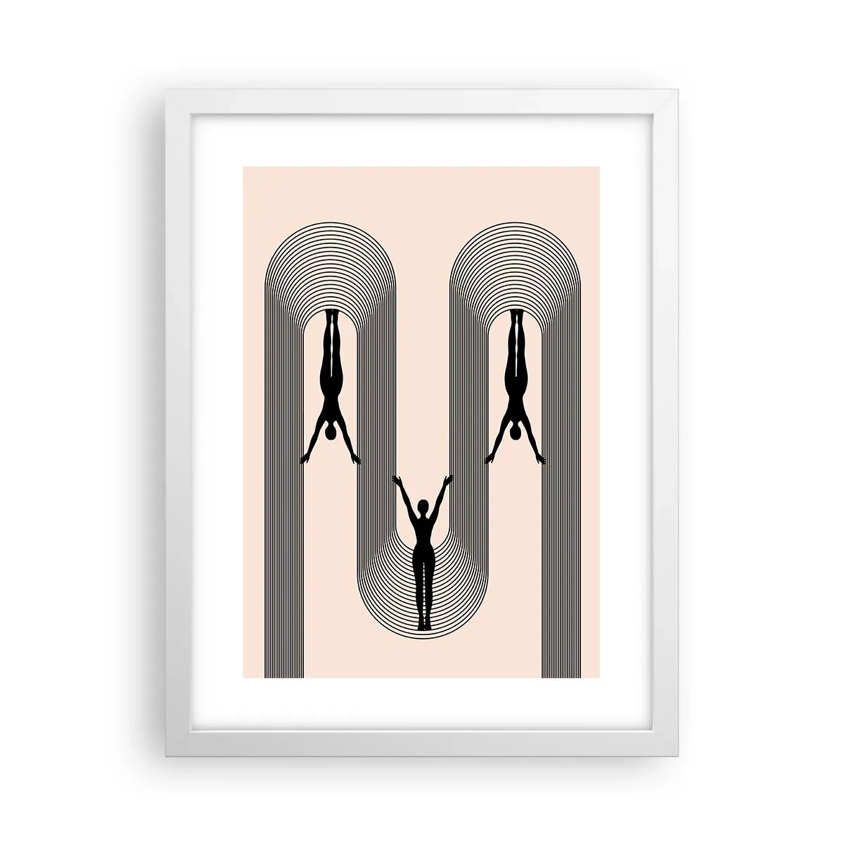 Póster en marco blanco - Al revés, o no - 30x40 cm