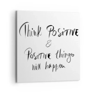 Cuadro sobre lienzo - Impresión de Imagen - ¿Cómo vivir? - 60x60 cm