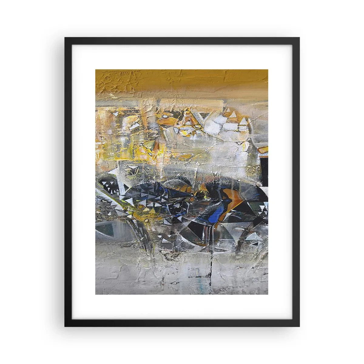 Póster en marco negro - Todo se pondrá en su sitio - 40x50 cm
