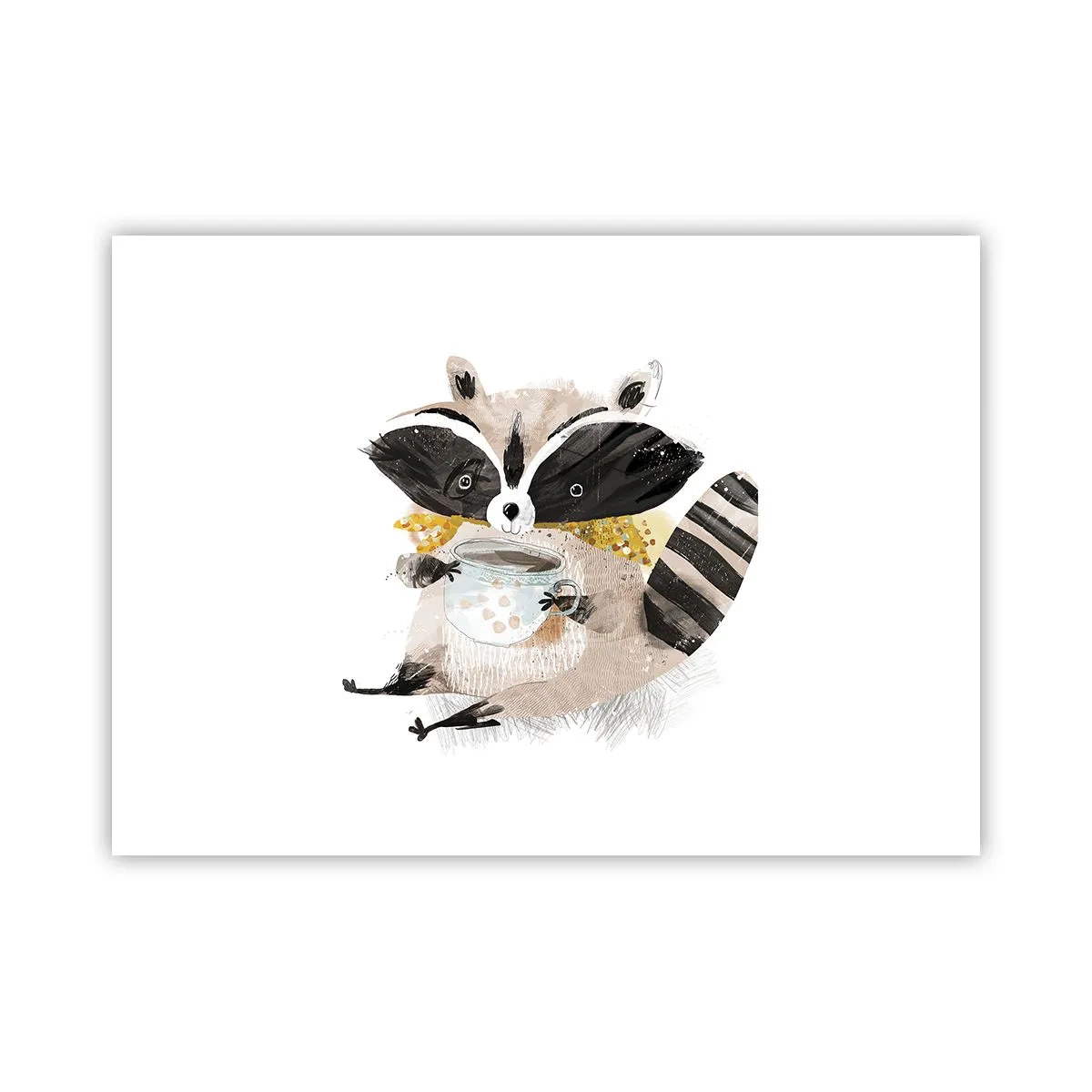 Póster - Mi amigo mapache - 70x50 cm