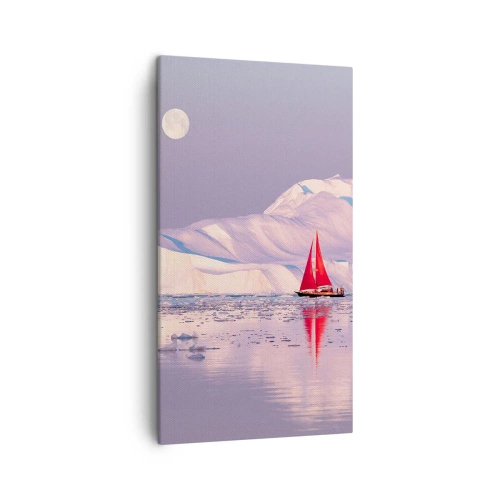 Cuadro sobre lienzo - Impresión de Imagen - El calor de la vela, el frío del hielo - 45x80 cm