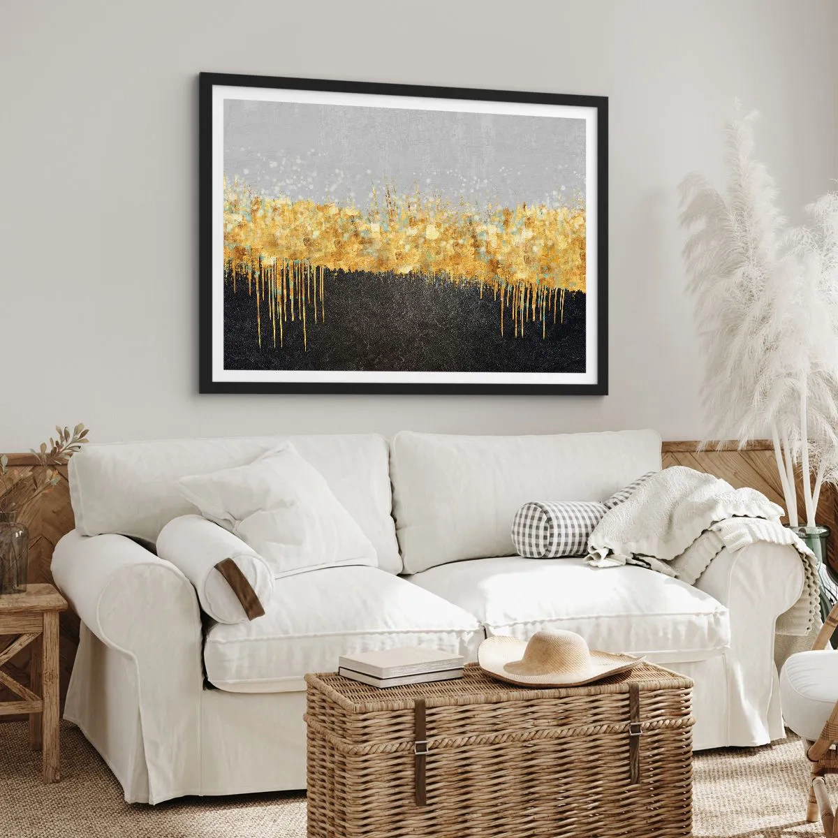 Póster en marco negro - Hacia arriba y hacia abajo - 40x30 cm