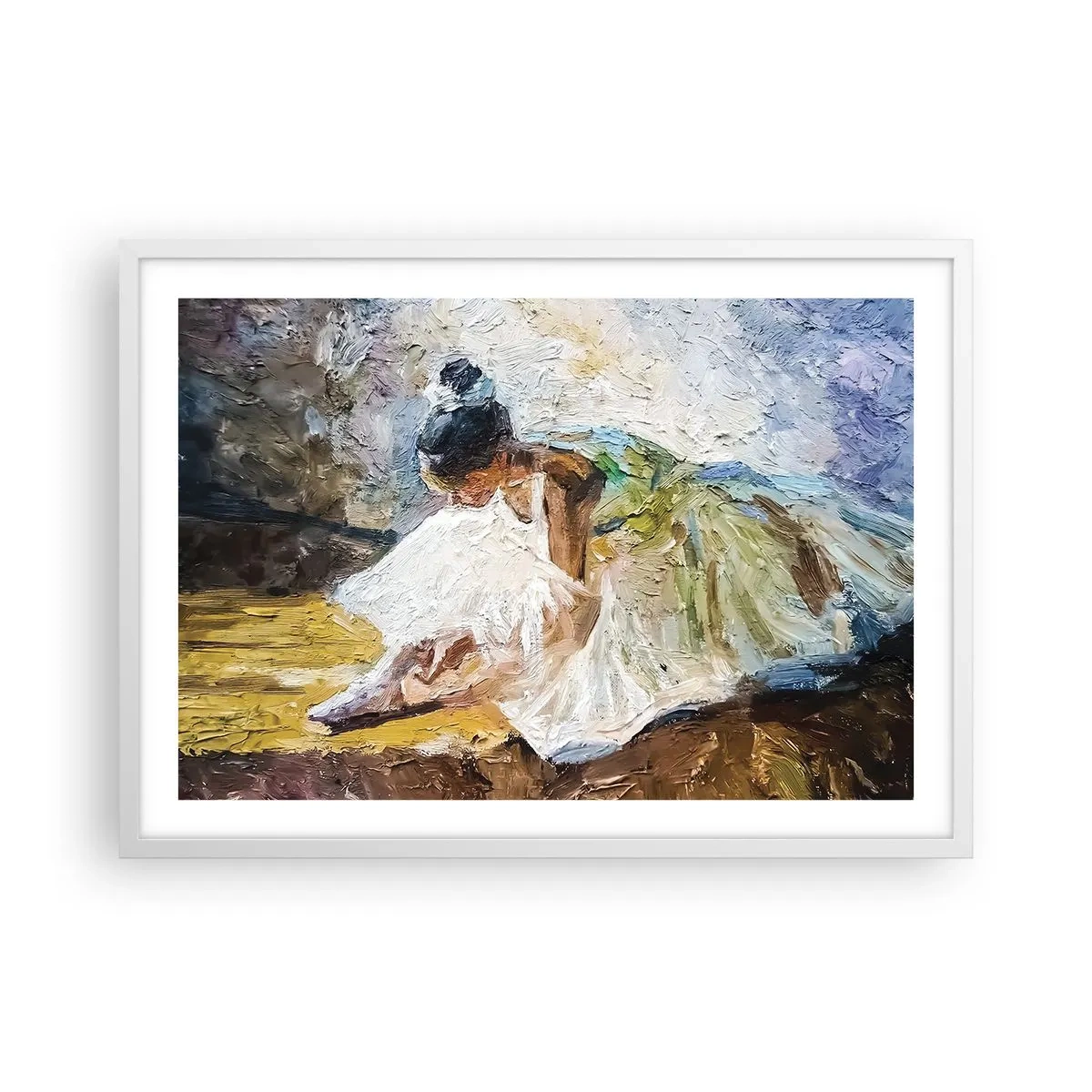 Póster en marco blanco - De un cuadro de Degas - 70x50 cm