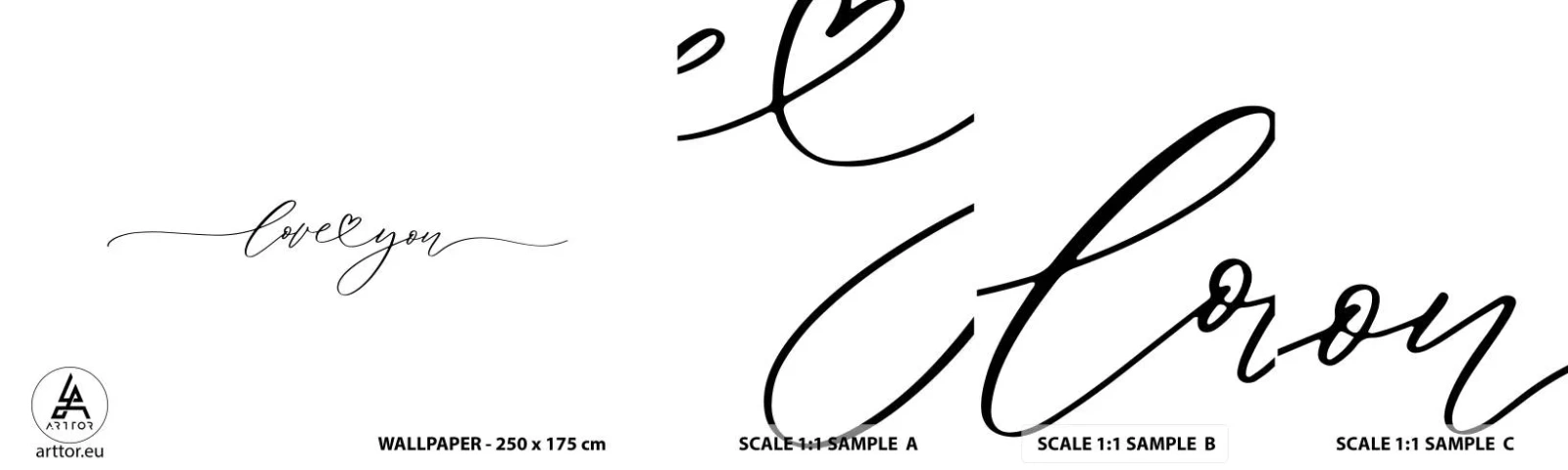 Muestra De Fotomural Standard Eco - Negro sobre blanco - Tipografía, Afirmación, Máxima - 100x30 cm