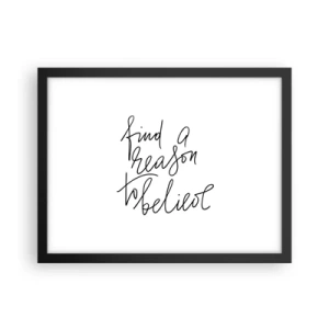 Póster en marco negro - Es posible - 40x30 cm