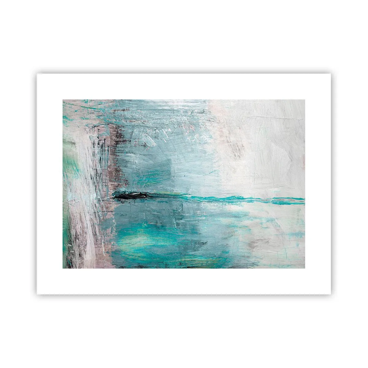 Póster - Horizontalmente sobre el azul - 40x30 cm