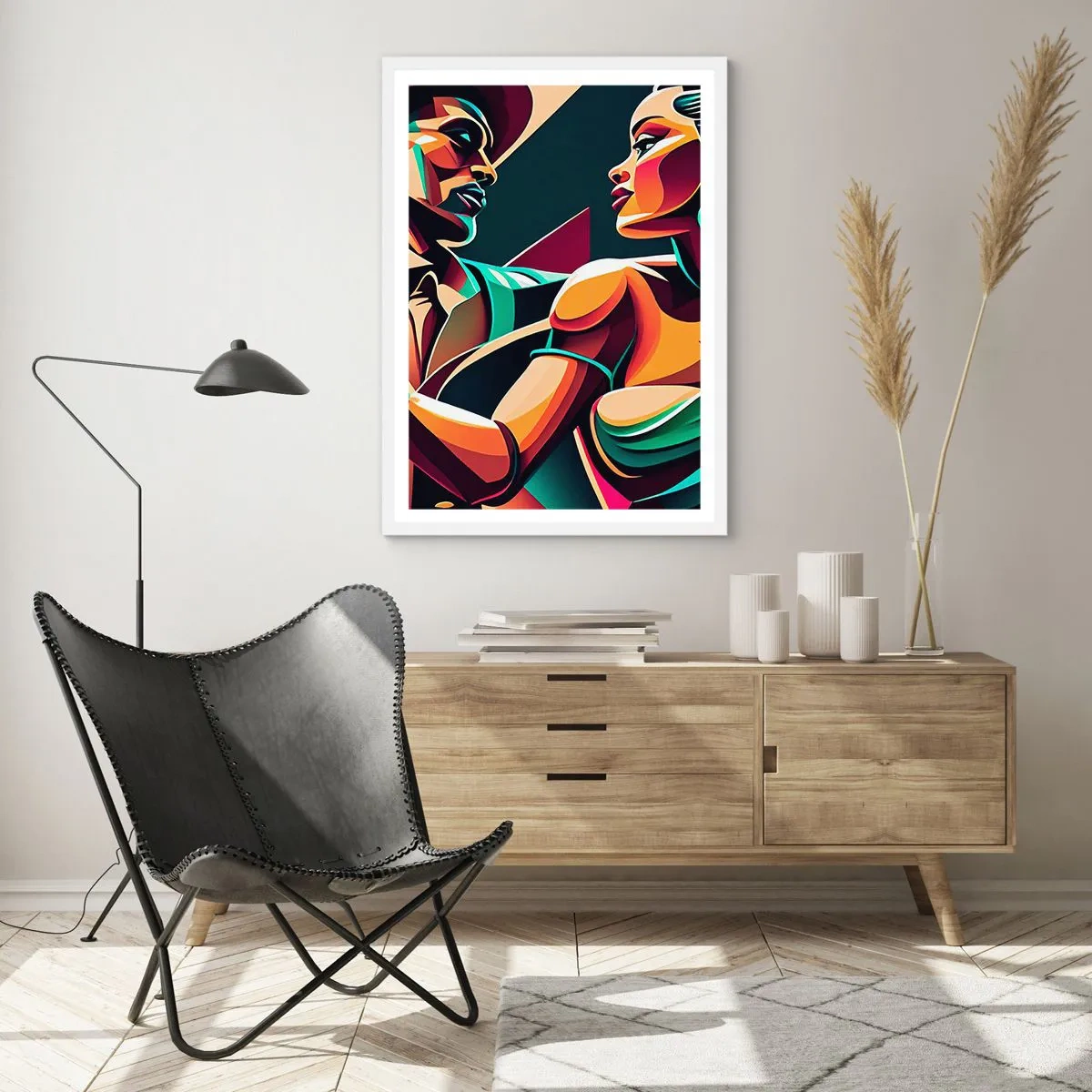 Póster en marco blanco - Al ritmo del corazón - 30x40 cm