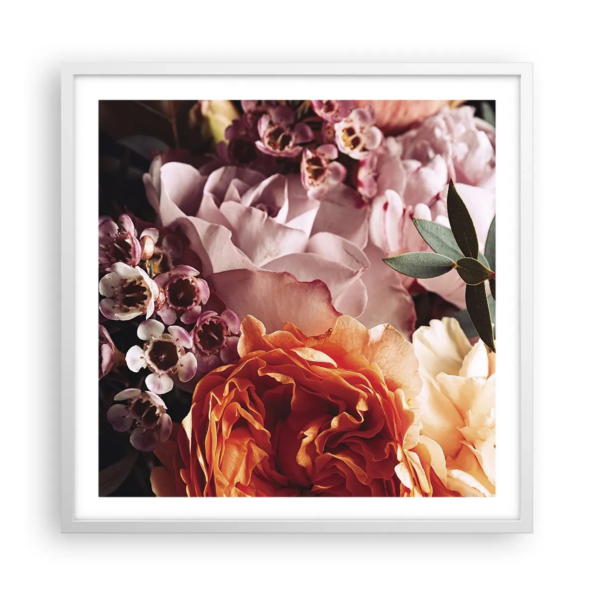 Póster en marco blanco - Belleza envolvente - 60x60 cm