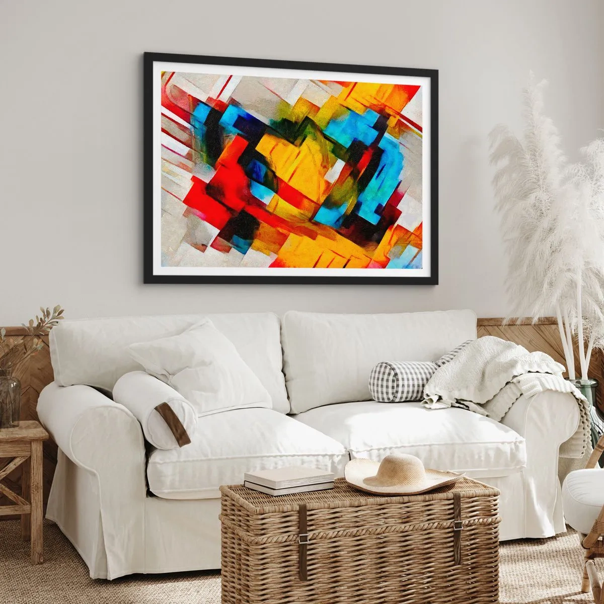 Póster en marco negro - Un popurrí multicolor - 40x30 cm