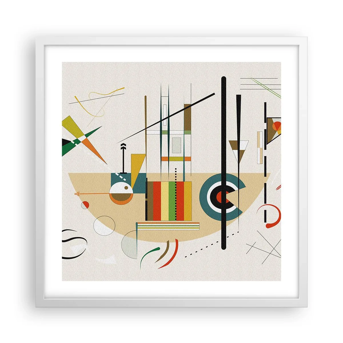 Póster en marco blanco - Y el mundo ríe - 50x50 cm