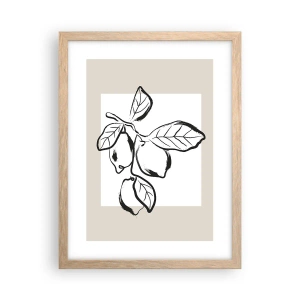 Póster en marco roble claro - Donde el limón madura... - 30x40 cm