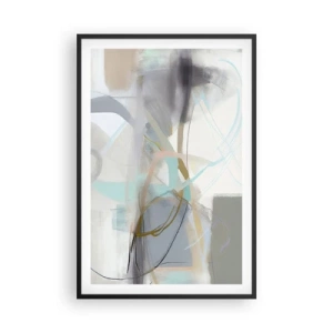 Póster en marco negro - Abstracción brumosa - 61x91 cm
