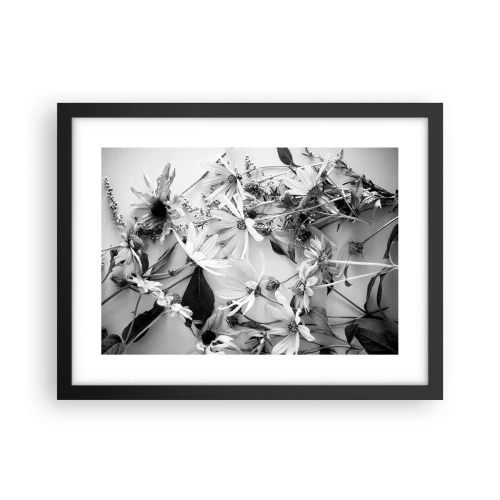 Póster en marco negro - Un no ramo de flores - 40x30 cm