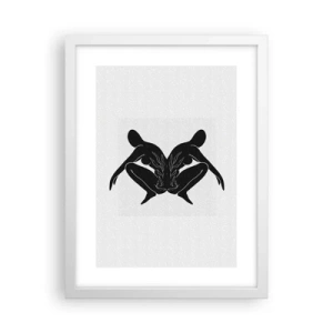 Póster en marco blanco - Un alma compartida - 30x40 cm