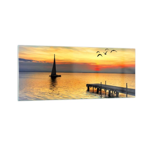 Cuadro sobre vidrio - Impresiones sobre Vidrio - Regresos nocturnos - 100x40 cm