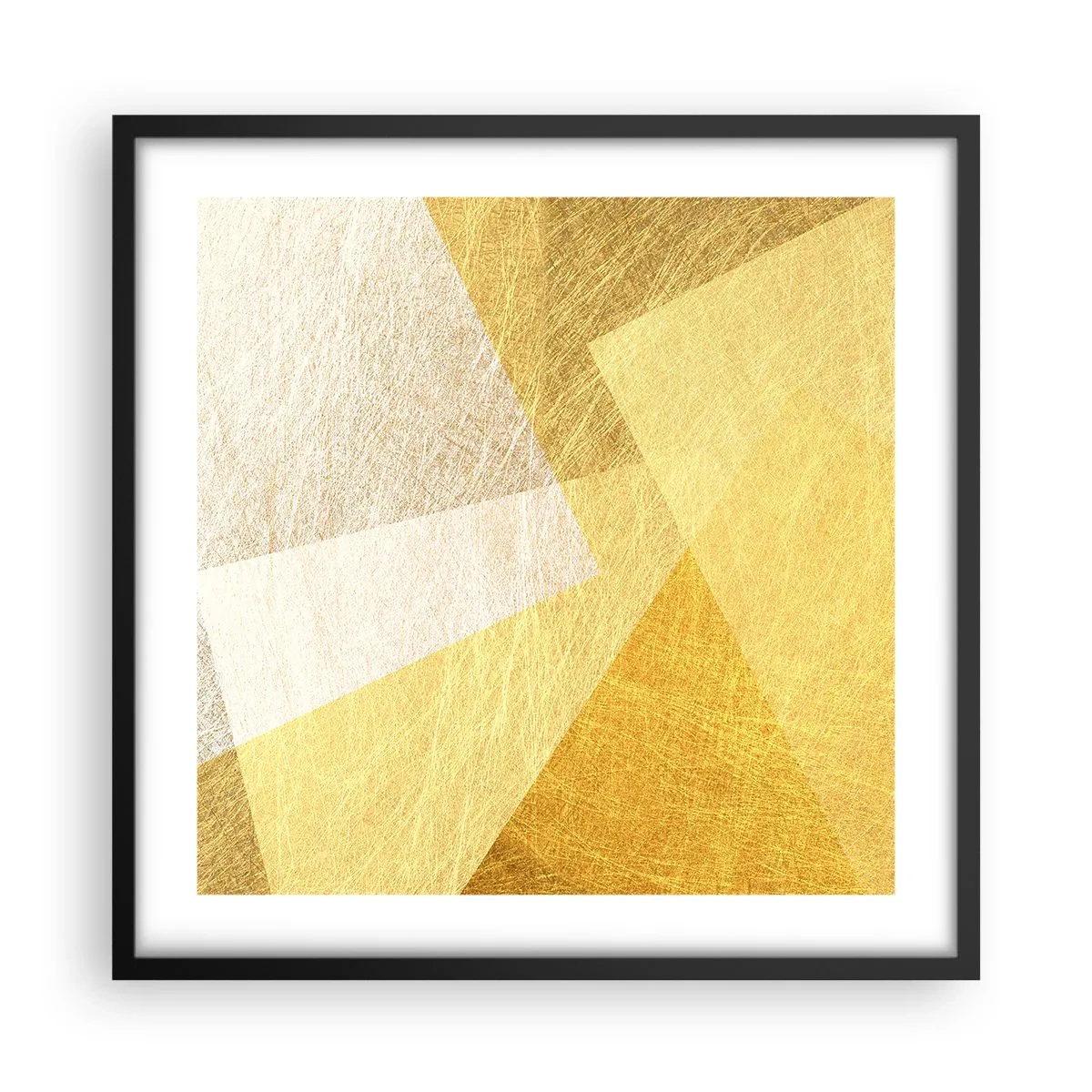 Póster en marco negro - Tiempo de geometría - 50x50 cm