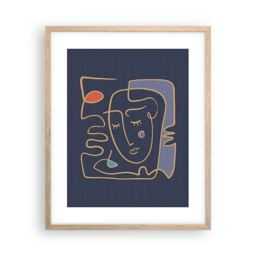 Póster en marco roble claro - En un maravilloso sueño - 40x50 cm