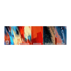 Muestra de fotomural Premium Sand - Una cascada de colores - Abstracción, Pedazo, Patrón moderno - 100x30 cm