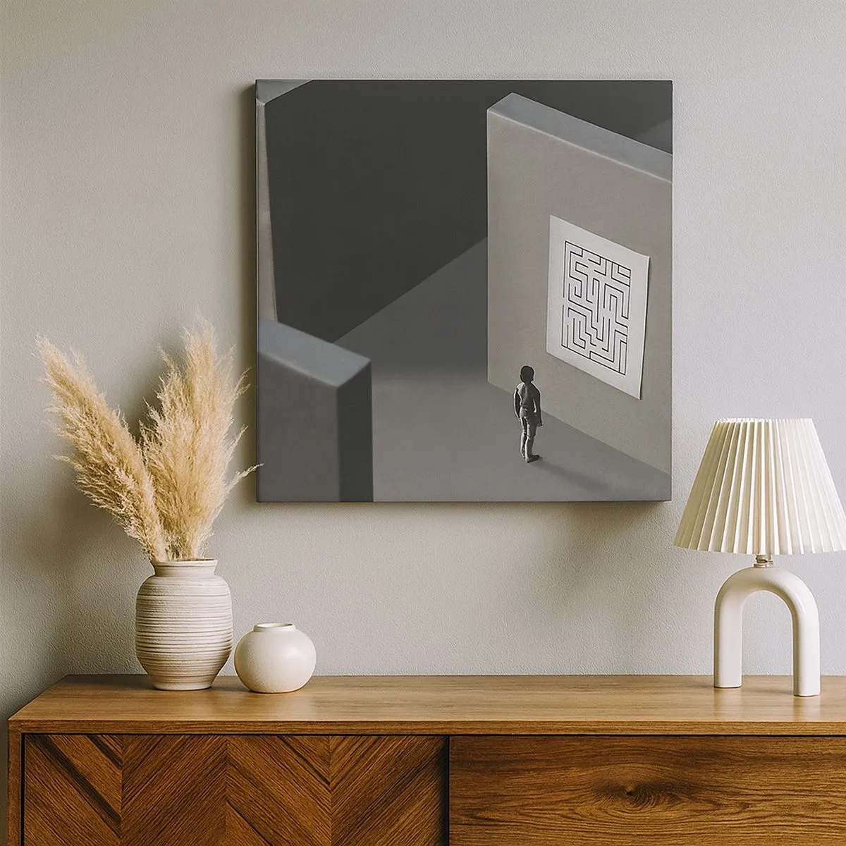 Cuadro sobre lienzo - Impresión de Imagen - ¿Pero dónde estoy? - 30x30 cm