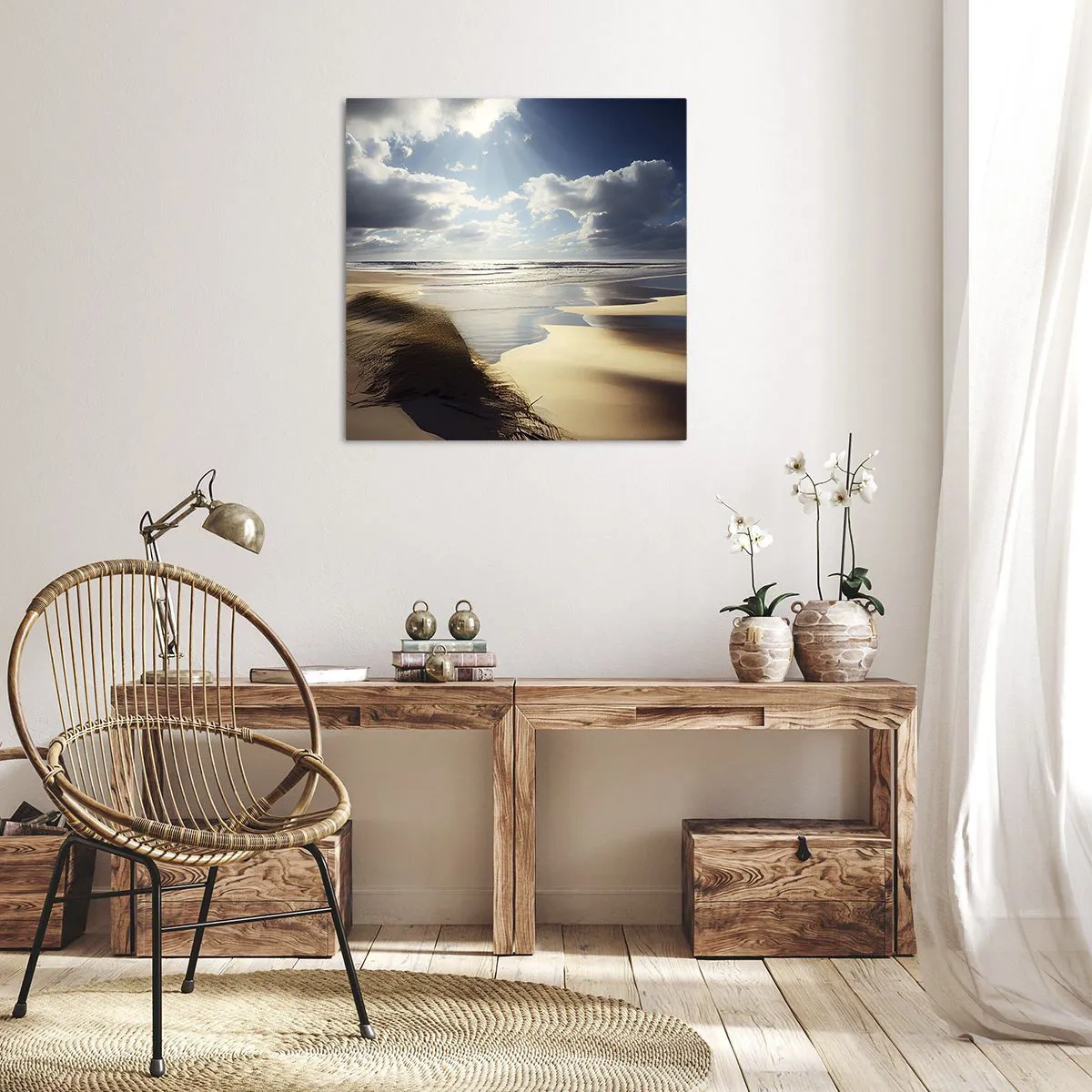 Cuadro sobre lienzo - Impresión de Imagen - Playa, playa salvaje - 40x40 cm