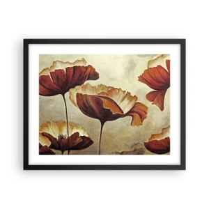 Póster en marco negro - Prado de prados - 50x40 cm