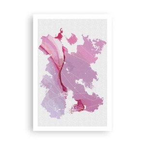 Póster - Mapa de un mundo rosa - 61x91 cm