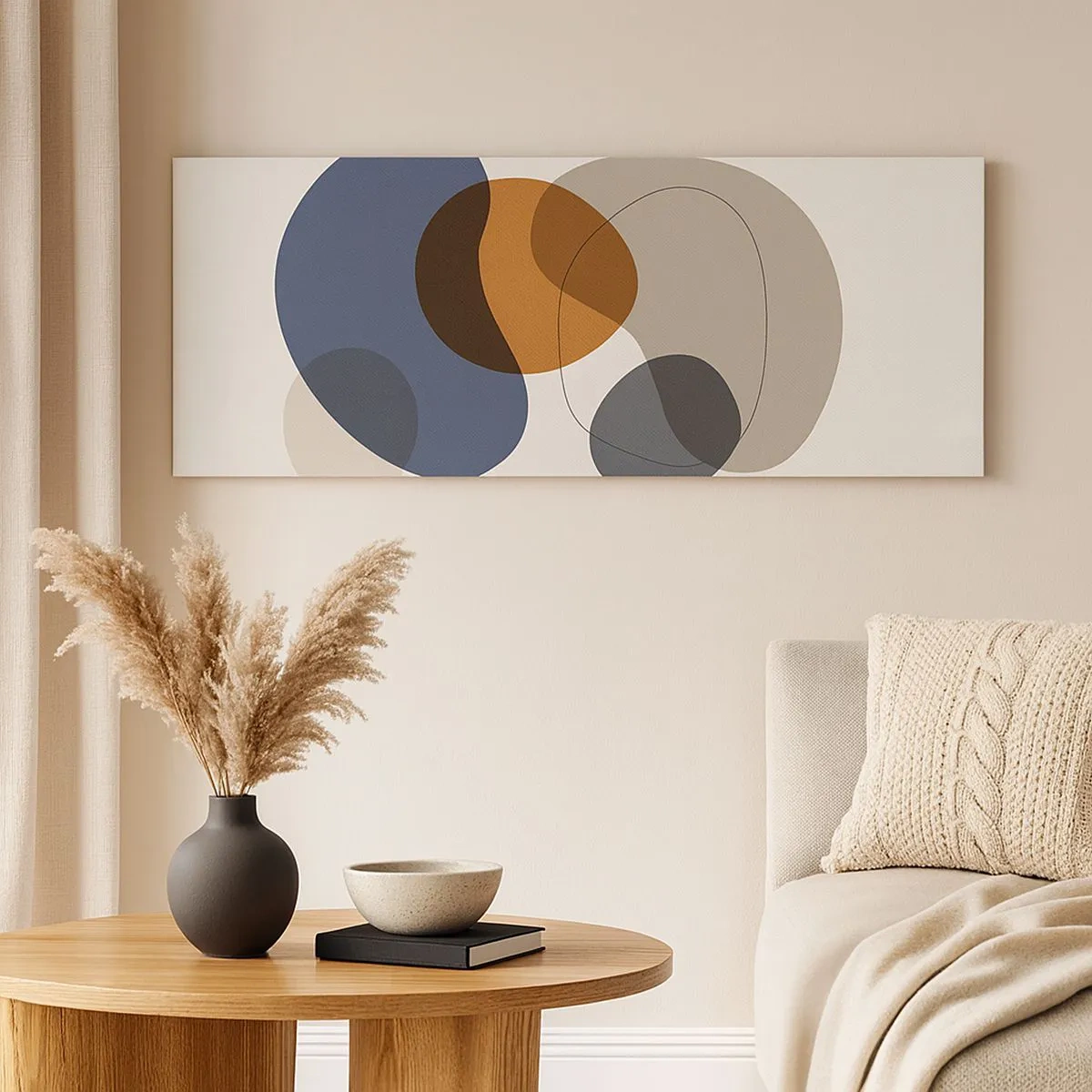 Cuadro sobre lienzo - Impresión de Imagen - Gotas de color - 100x40 cm