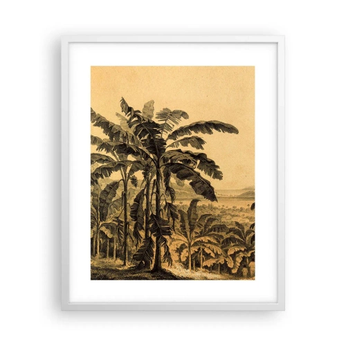 Póster en marco blanco - En un ambiente colonial - 40x50 cm