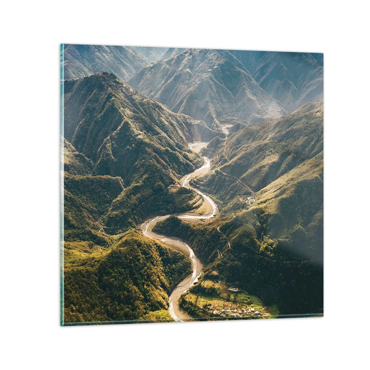 Cuadro sobre vidrio - Impresiones sobre Vidrio - Directamente desde el corazón de las montañas - 60x60 cm